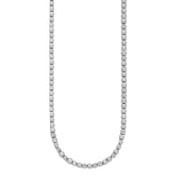 Load image into Gallery viewer, Sterling Shimmer Sterling Silver Rhodium-plated Bezel Set 2.3mm CZ 115 Stone 17 inch Necklace
