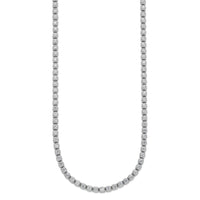 Load image into Gallery viewer, Sterling Shimmer Sterling Silver Rhodium-plated Bezel Set 2.3mm CZ 135 Stone 20 inch Necklace

