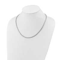 Load image into Gallery viewer, Sterling Shimmer Sterling Silver Rhodium-plated Bezel Set 2.3mm CZ 135 Stone 20 inch Necklace
