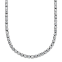 Load image into Gallery viewer, Sterling Shimmer Sterling Silver Rhodium-plated Bezel Set 2.3mm CZ 135 Stone 20 inch Necklace
