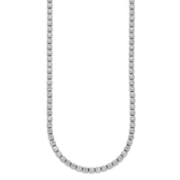 Load image into Gallery viewer, Sterling Shimmer Sterling Silver Rhodium-plated Bezel Set 2.5mm CZ 106 Stone 17 inch Necklace
