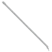 Load image into Gallery viewer, Sterling Shimmer Sterling Silver Rhodium-plated 3.5mm CZ 48 Stone 7 inch Bracelet
