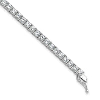 Load image into Gallery viewer, Sterling Shimmer Sterling Silver Rhodium-plated 3.5mm CZ 48 Stone 7 inch Bracelet
