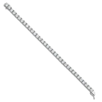 Load image into Gallery viewer, Sterling Shimmer Sterling Silver Rhodium-plated 5mm CZ 34 Stone 7 inch Bracelet
