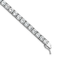 Load image into Gallery viewer, Sterling Shimmer Sterling Silver Rhodium-plated 5mm CZ 39 Stone 8 inch Bracelet

