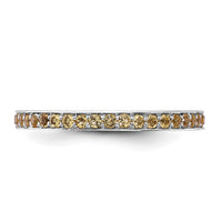 Load image into Gallery viewer, Sterling Silver Stackable Expressions Citrine Ring
