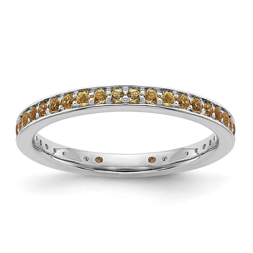 Sterling Silver Stackable Expressions Citrine Ring