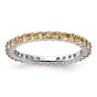 Load image into Gallery viewer, Sterling Silver Stackable Expressions Citrine Ring
