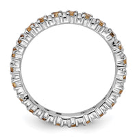 Load image into Gallery viewer, Sterling Silver Stackable Expressions Citrine Ring
