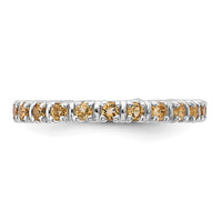 Load image into Gallery viewer, Sterling Silver Stackable Expressions Citrine Ring
