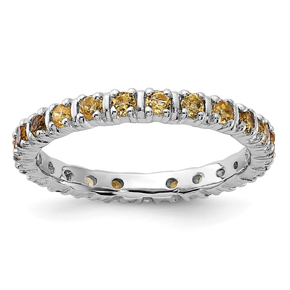 Sterling Silver Stackable Expressions Citrine Ring