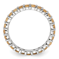 Load image into Gallery viewer, Sterling Silver Stackable Expressions Citrine Ring
