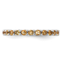 Load image into Gallery viewer, Sterling Silver Stackable Expressions Citrine Ring
