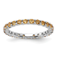 Load image into Gallery viewer, Sterling Silver Stackable Expressions Citrine Ring
