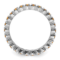 Load image into Gallery viewer, Sterling Silver Stackable Expressions Citrine Ring
