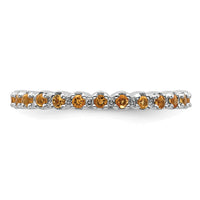 Load image into Gallery viewer, Sterling Silver Stackable Expressions Citrine Ring
