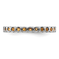 Load image into Gallery viewer, Sterling Silver Stackable Expressions Citrine Ring
