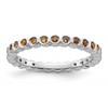 Sterling Silver Stackable Expressions Citrine Ring