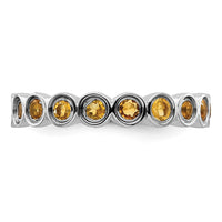 Load image into Gallery viewer, Sterling Silver Stackable Expressions Citrine Ring
