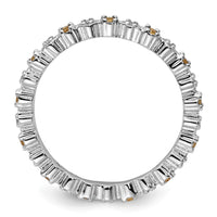 Load image into Gallery viewer, Sterling Silver Stackable Expressions Citrine &amp; Diamond Ring
