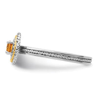 Load image into Gallery viewer, Sterling Silver &amp; 14K Stackable Expressions Citrine Ring
