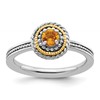 Sterling Silver & 14K Stackable Expressions Citrine Ring