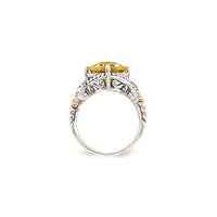 Load image into Gallery viewer, Sterling Silver w/14ky Citrine Cushion Ring
