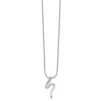 Load image into Gallery viewer, White Ice Sterling Silver Rhodium-plated 18 Inch Diamond S Shaped Necklace with 2 Inch Extender
