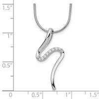 Load image into Gallery viewer, White Ice Sterling Silver Rhodium-plated 18 Inch Diamond S Shaped Necklace with 2 Inch Extender
