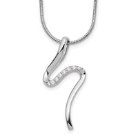 Load image into Gallery viewer, White Ice Sterling Silver Rhodium-plated 18 Inch Diamond S Shaped Necklace with 2 Inch Extender
