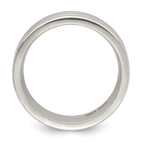 Load image into Gallery viewer, Sterling Silver 6mm Polished Flat Grooved Fancy Band Size 10
