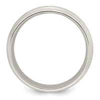 Load image into Gallery viewer, Sterling Silver 7mm Brushed Domed Double Milgrain Fancy Band Size 12
