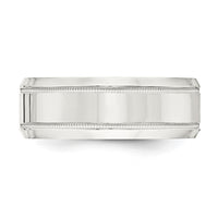 Load image into Gallery viewer, Sterling Silver 6mm Polished Flat Milgrain Beveled Edge Fancy Band Size 9.5
