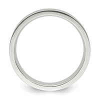 Load image into Gallery viewer, Sterling Silver 6mm Polished Flat Grooved Center Fancy Band Size 13
