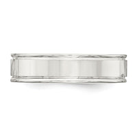 Load image into Gallery viewer, Sterling Silver 6mm Polished Flat Grooved Fancy Band Size 11.5
