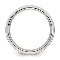 Load image into Gallery viewer, Sterling Silver 6mm Brushed Flat Grooved Fancy Band Size 12
