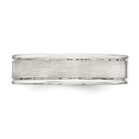 Load image into Gallery viewer, Sterling Silver 6mm Brushed Flat Grooved Fancy Band Size 12
