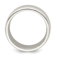 Load image into Gallery viewer, Sterling Silver 6mm Polished Flat Beveled Edge Fancy Band Size 8
