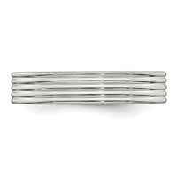 Load image into Gallery viewer, Sterling Silver 5mm Polished 5-Row Fancy Band Size 10
