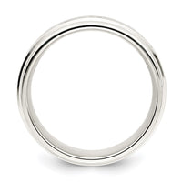Load image into Gallery viewer, Sterling Silver 7mm Polished Flat Intertwined Design Beveled Edge Fancy Band Size 13

