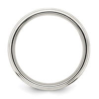 Load image into Gallery viewer, Sterling Silver 7mm Brushed Flat Intertwined Design Beveled Edge Fancy Band Size 12
