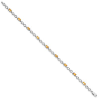 Load image into Gallery viewer, Sterling Silver Rhodium-plated Citrine Bracelet
