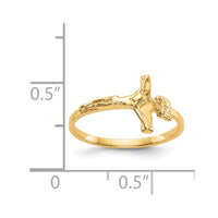 Load image into Gallery viewer, 14k Childs Polished Crucifix Ring
