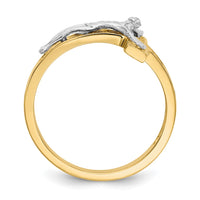 Load image into Gallery viewer, 14k Two-tone Polished Crucifix Ring
