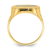 Load image into Gallery viewer, 14K w/Rhodium The Last Supper Men&#39;s Ring

