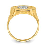 Load image into Gallery viewer, 14K w/Rhodium Saint Christopher Ring
