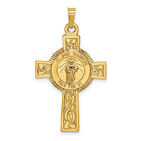 Load image into Gallery viewer, 14k Cross w/St. Jude Medal Pendant

