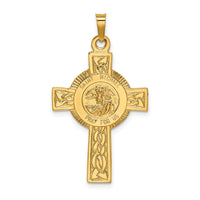 Load image into Gallery viewer, 14k Cross w/St. Michael Medal Pendant
