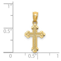 Load image into Gallery viewer, 14k Small Budded Cross Charm
