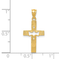 Load image into Gallery viewer, 14k Dove Cross Pendant
